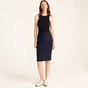 J. Crew No. 2 Pencil® skirt in Italian stretch wool, Navy, size 6